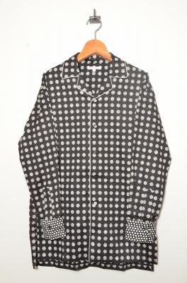 ドットプリントロングシャツ